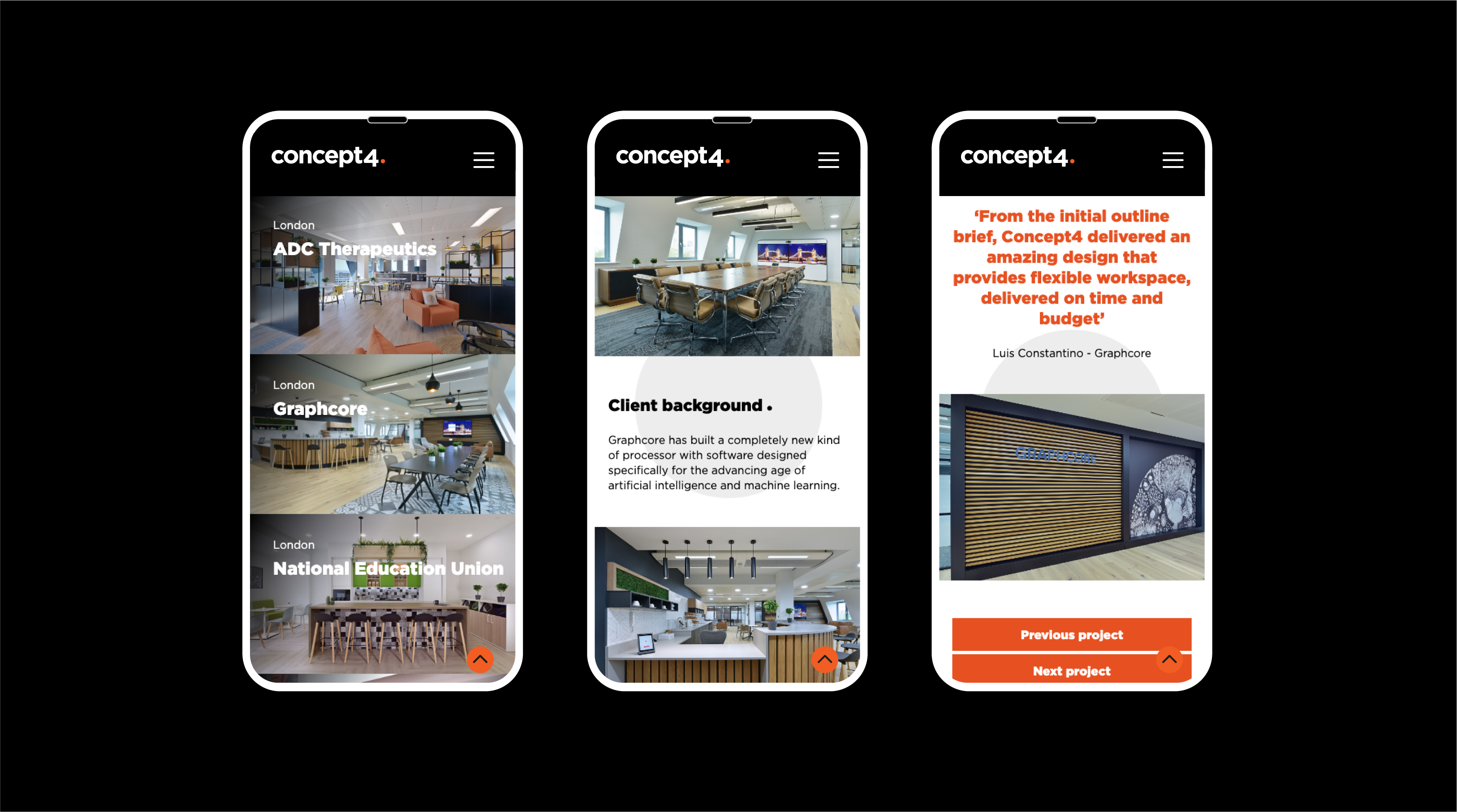 Concept4 - Mobile website view