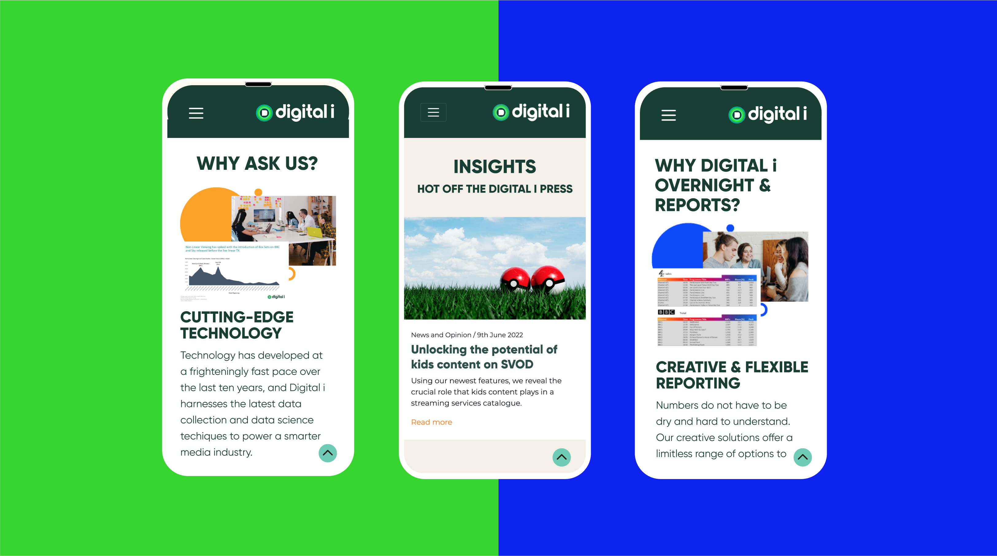 digitali web site on mobile devices