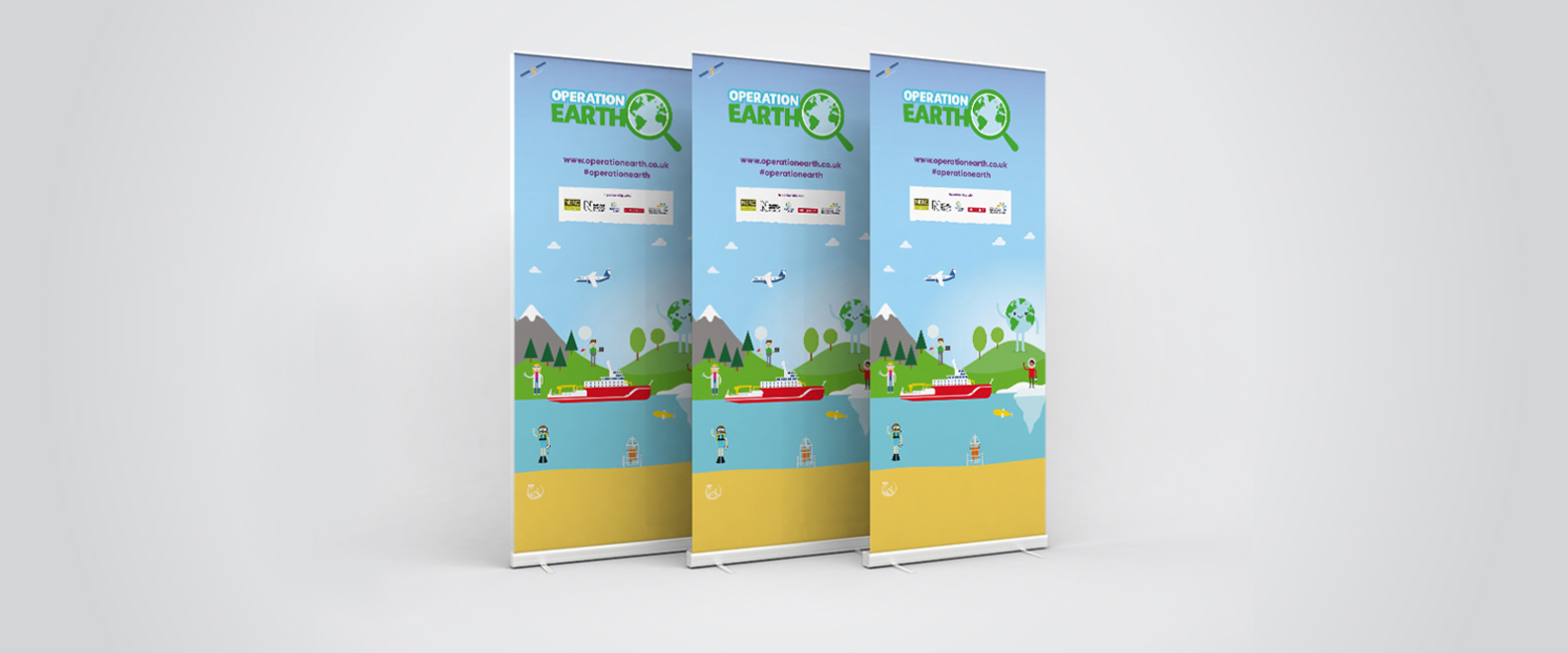 Operation Earth Pull up Banners