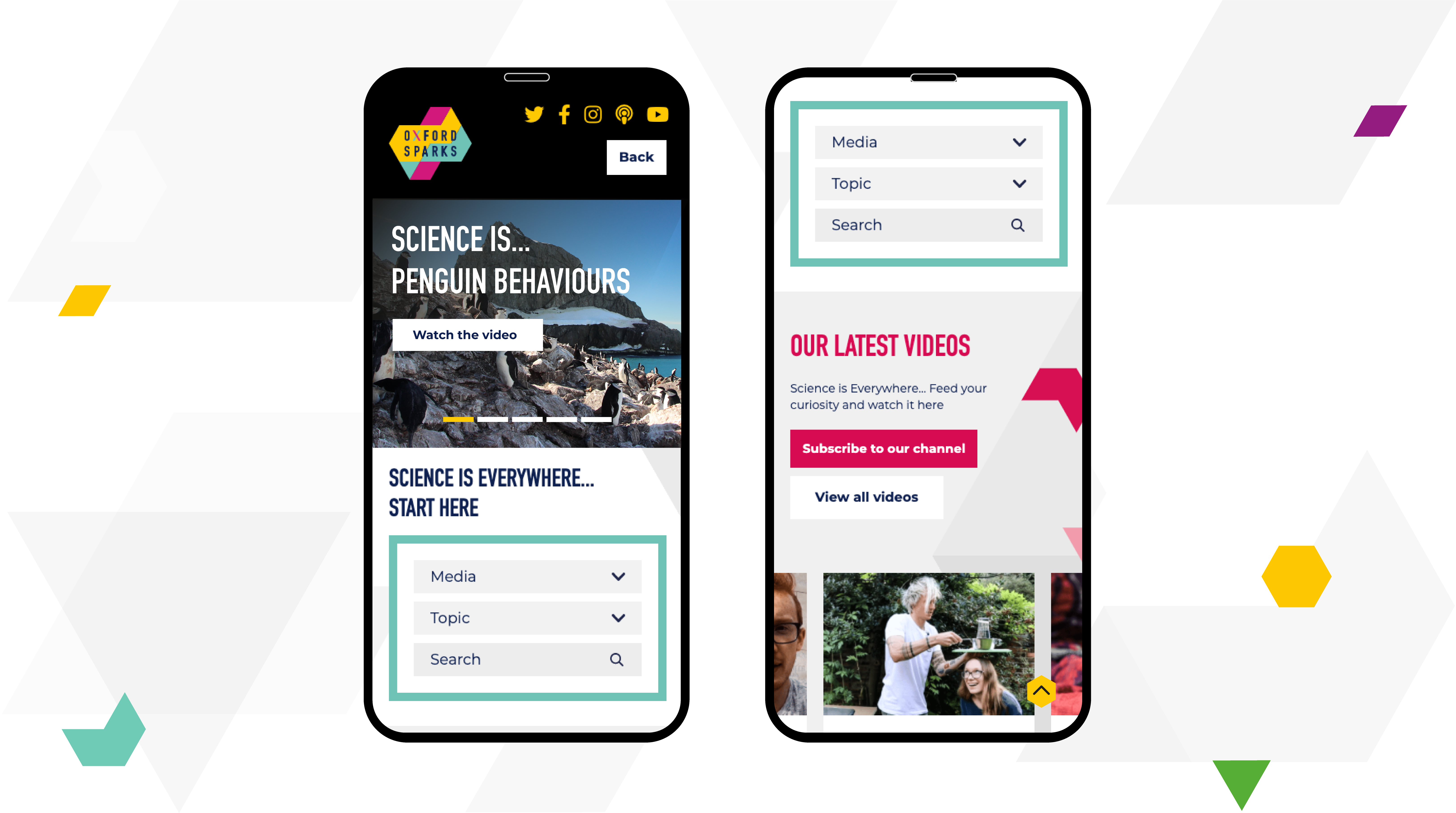 Oxford Sparks New website mobile