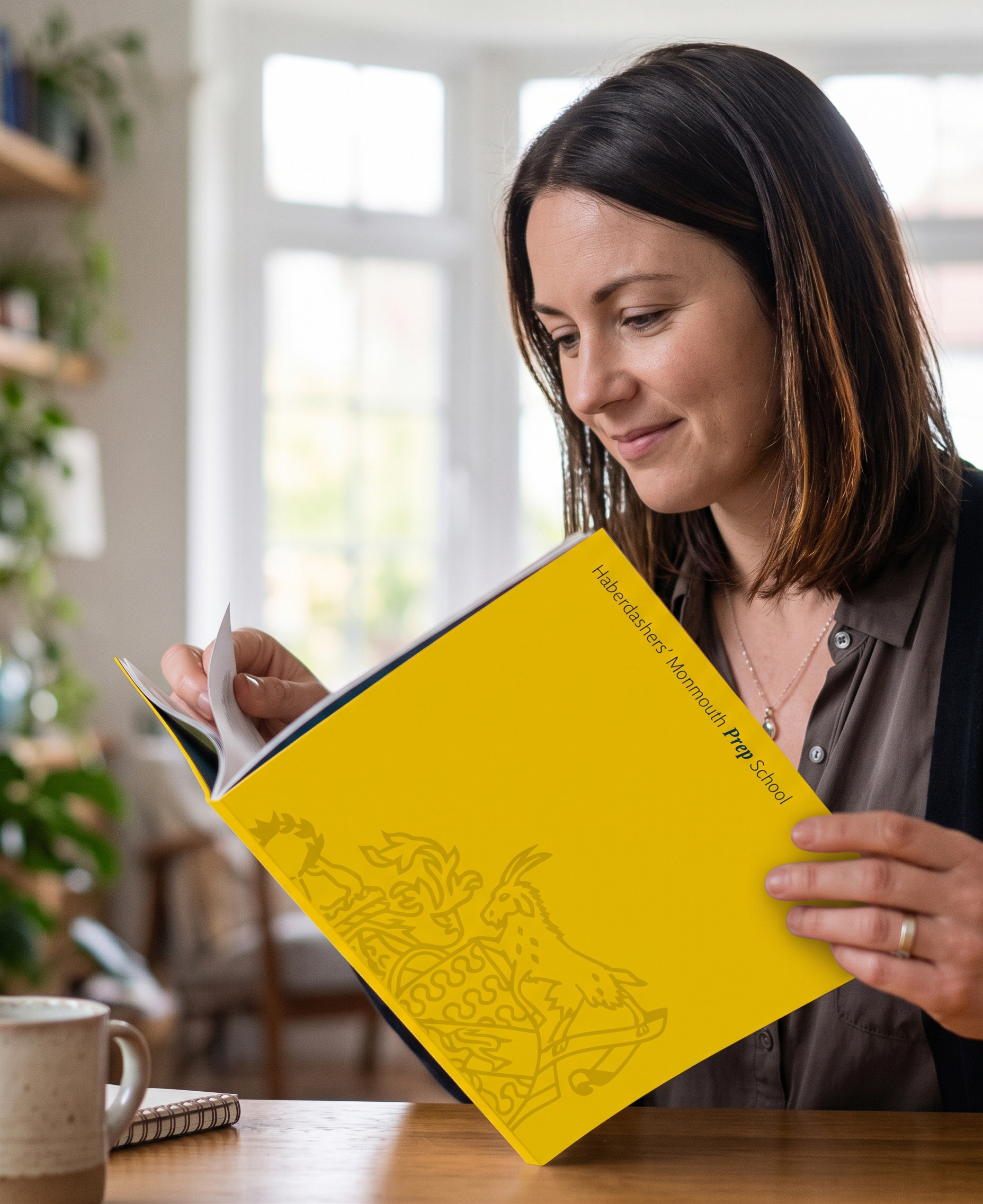 Haberdashers Prep parent with Prospectus