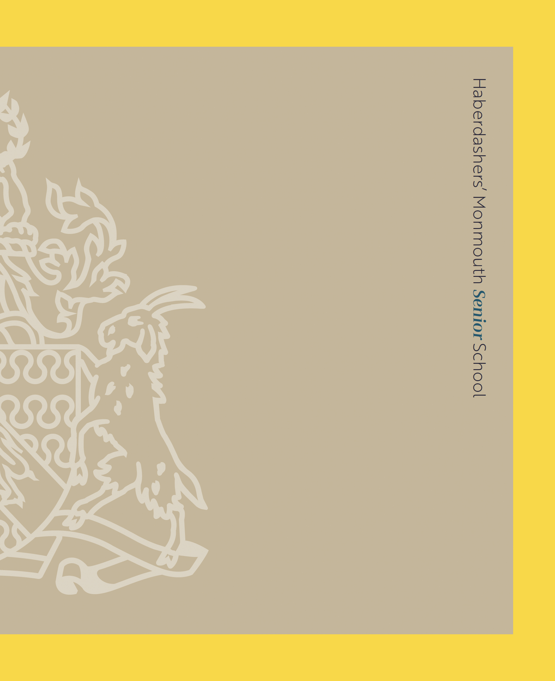 Haberdashers Senior prospectus cover design